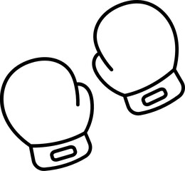 boxing gloves doodle icon