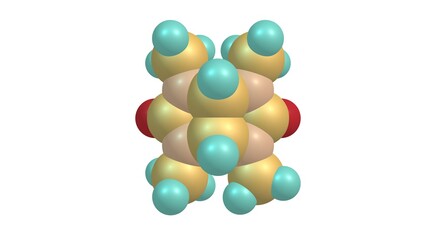 Mebicar molecular structure isolated on white