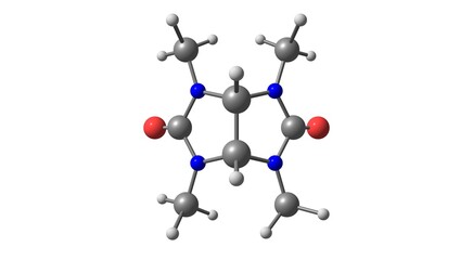 Mebicar molecular structure isolated on white