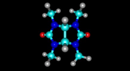 Mebicar molecular structure isolated on black