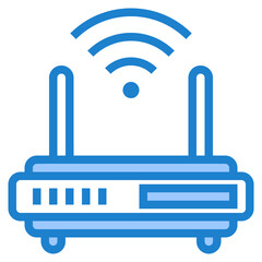 Router blue style icon