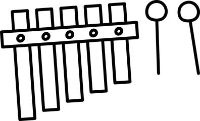 xylophone doodle icon
