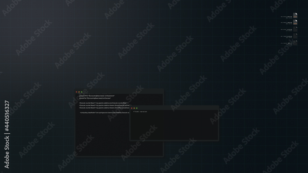 Aufkleber Cyber Crime concept : A programmer hacker trying to breached crypto currency address security by using algorithm source code to exploit weakness in password security