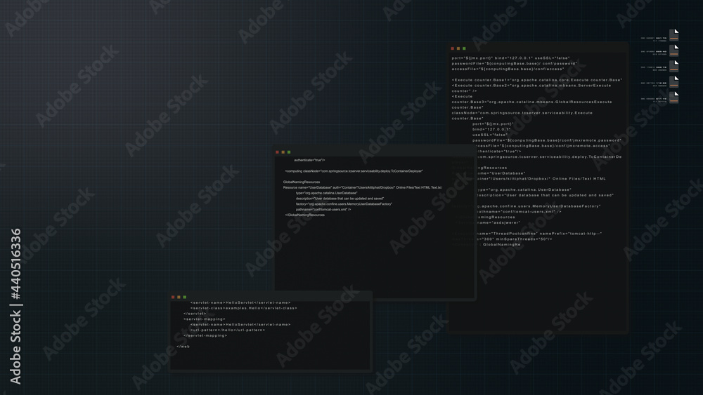 Aufkleber Cyber Crime concept : A programmer hacker trying to breached crypto currency address security by using algorithm source code to exploit weakness in password security