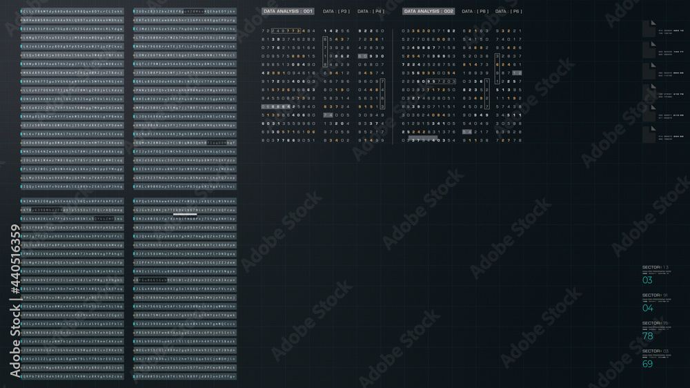 Aufkleber Cyber Crime concept : A programmer hacker trying to breached crypto currency address security by using algorithm source code to exploit weakness in password security