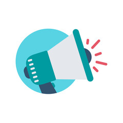 vector megaphone. A megaphone that shouts loudly alerts you of special discount news.