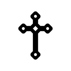 Christian Cross. Halloween spooky vampire defense cross design vector
