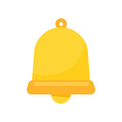 notification. Vector The golden bell vibrating loudly alerted the event. schedule appointment time