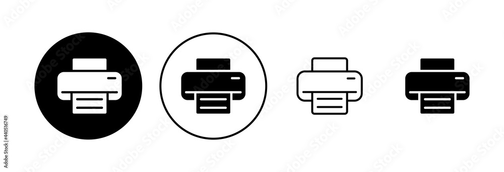 Fototapete print icon set. printer icon vector.