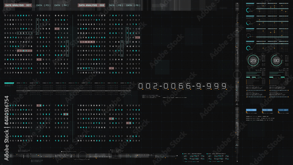 Leinwandbilder Futuristic digital city map layout with satellite GPS coordinate searching and target tracking, interface head up display screen with data telemetry information for background display