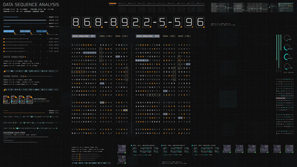 Futuristic digital city map layout with satellite GPS coordinate searching and target tracking, interface head up display screen with data telemetry information for background display