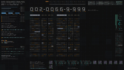 Futuristic digital city map layout with satellite GPS coordinate searching and target tracking, interface head up display screen with data telemetry information for background display