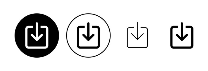 Download icon set. Download vector icon