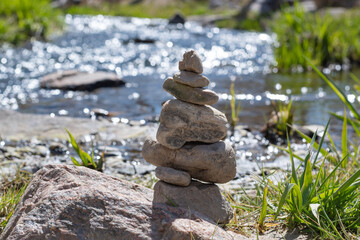 zen stones in the garden