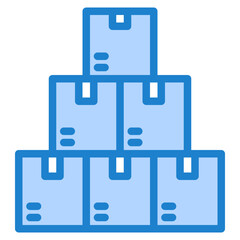 Storage blue style icon