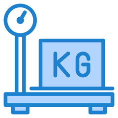 Weight scale blue style icon