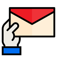 Mail color line style icon