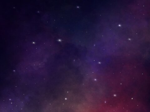 night scenery with colorful and light milky way full of stars in the sky