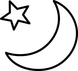 moon doodle icon