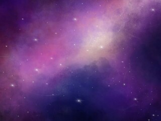 Fototapeta premium night scenery with colorful and light milky way full of stars in the sky