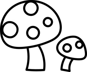 mushroom doodle icon