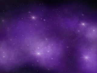 night scenery with colorful and light milky way full of stars in the sky