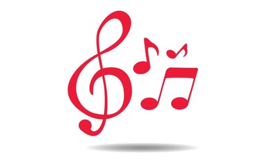 Music note element icon vector concept flat illustration