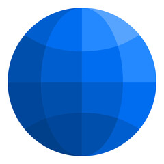 Grid world flat style icon