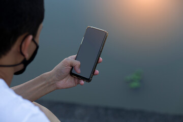 person holding  a smartphone.