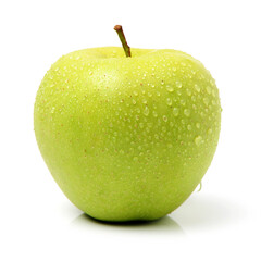 Green apples isolated on white background