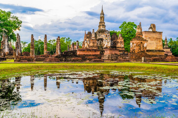 Sukhothai Historical Park, Old temple in Thailand.