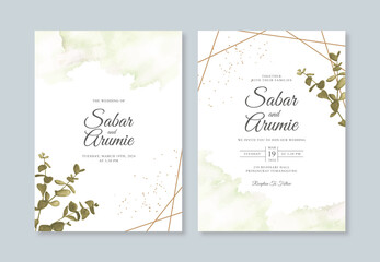 Fototapeta na wymiar Elegant wedding invitation template
