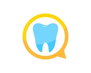 Simple bubble chat with healthy tooth inside