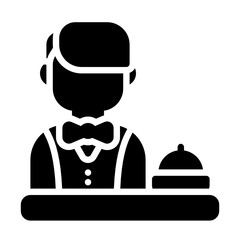 room service glyph icon
