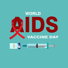 AIDS vaccine day illustration vector, great for label banner templates