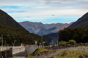 The road out of Arthur's Pass village