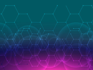 2d illustration Abstract futuristic electronic circuit technology background