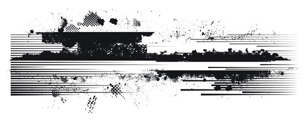 Fototapeta premium Grunge urban background. Vector. Textured banner . Overlay distress shape . Simply place texture over any object to create grungy effect . Abstract,splattered , dirty,poster for your design. 