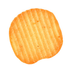 Potato Chips pyramid isolated on white background