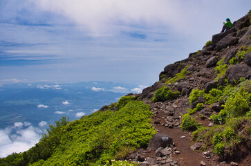 Mt.Yotei 羊蹄山登山　山頂付近