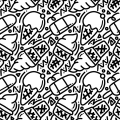 Hand drawn doodle fresh menu on the sunny day