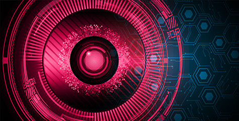 eye cyber circuit future technology concept background