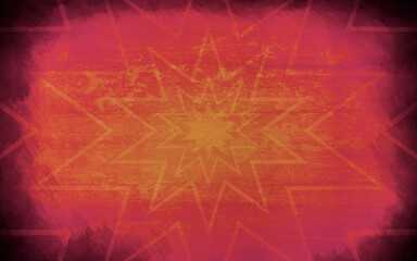 Retro groovy sunburst background pattern in 60s hippy style grunge textured vintage color palette of blue orange red beige and brown in spiral or swirled radial striped starburst retro groovy sunburst