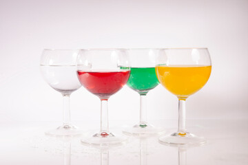 colorful juicy summer drinks