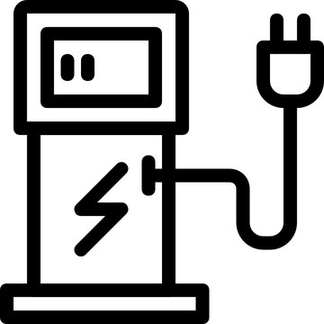 Electric charge station icon