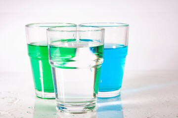 colorful juicy summer drinks