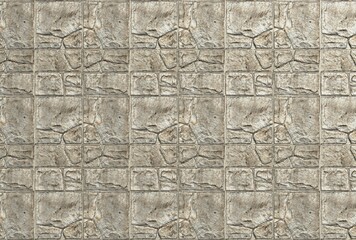 Patterned Stone Tiles background, close-up grunge and ancient facade