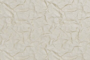 Wrinkled Paper white background, close-up facade