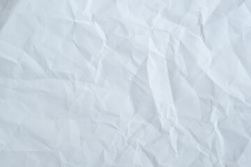 Texture of white recycle crumpled paper, copy space for text.