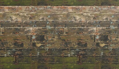 Old Shipwreck Hull background, close-up grunge oak or plank facade
